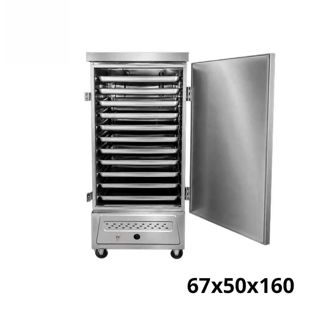 Commercial Kitchen Steamer - Herstellerprodukt Robuster Edelstahl-Reisdämpfer mit 12 Einschüben,
