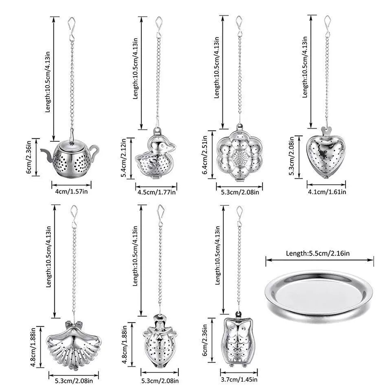 Commercial Kitchen Floor Drain - 1/2 Stück Kreativer Edelstahl-Tee-Infuser Teekannen-Tablett Gewürz-Teesieb