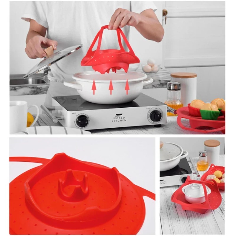Dampfkorb mit Silikonverlänger – Commercial Kitchen Steamer Bewertung und Preis