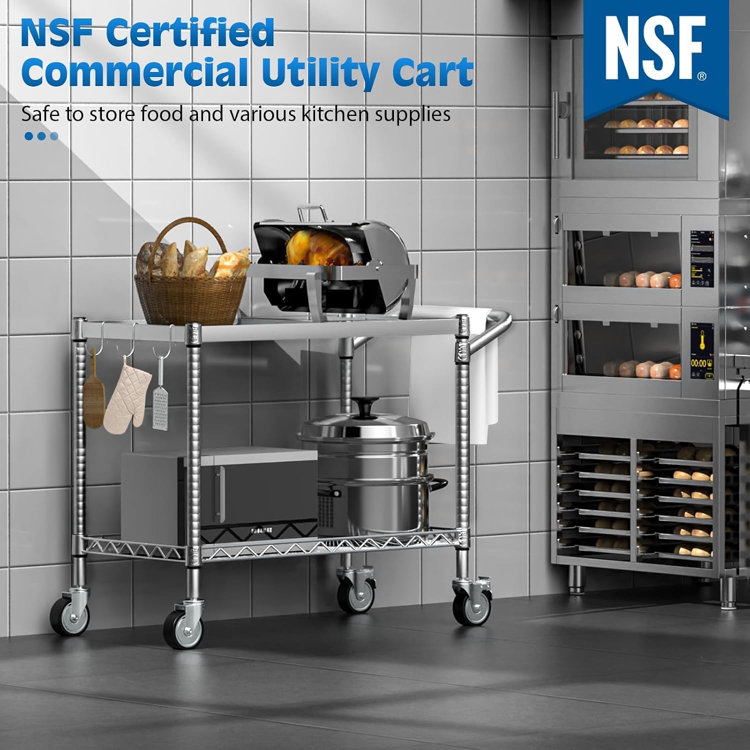 2-stöckiger silberner Metall-R – Commercial Kitchen Warehouse Bewertung und Preis