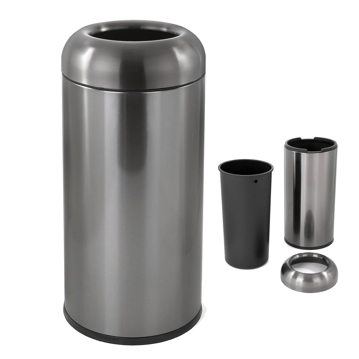Dunkelsilberner 16-Gallonen-Mü – Commercial Kitchen Garbage Can Bewertung und Preis