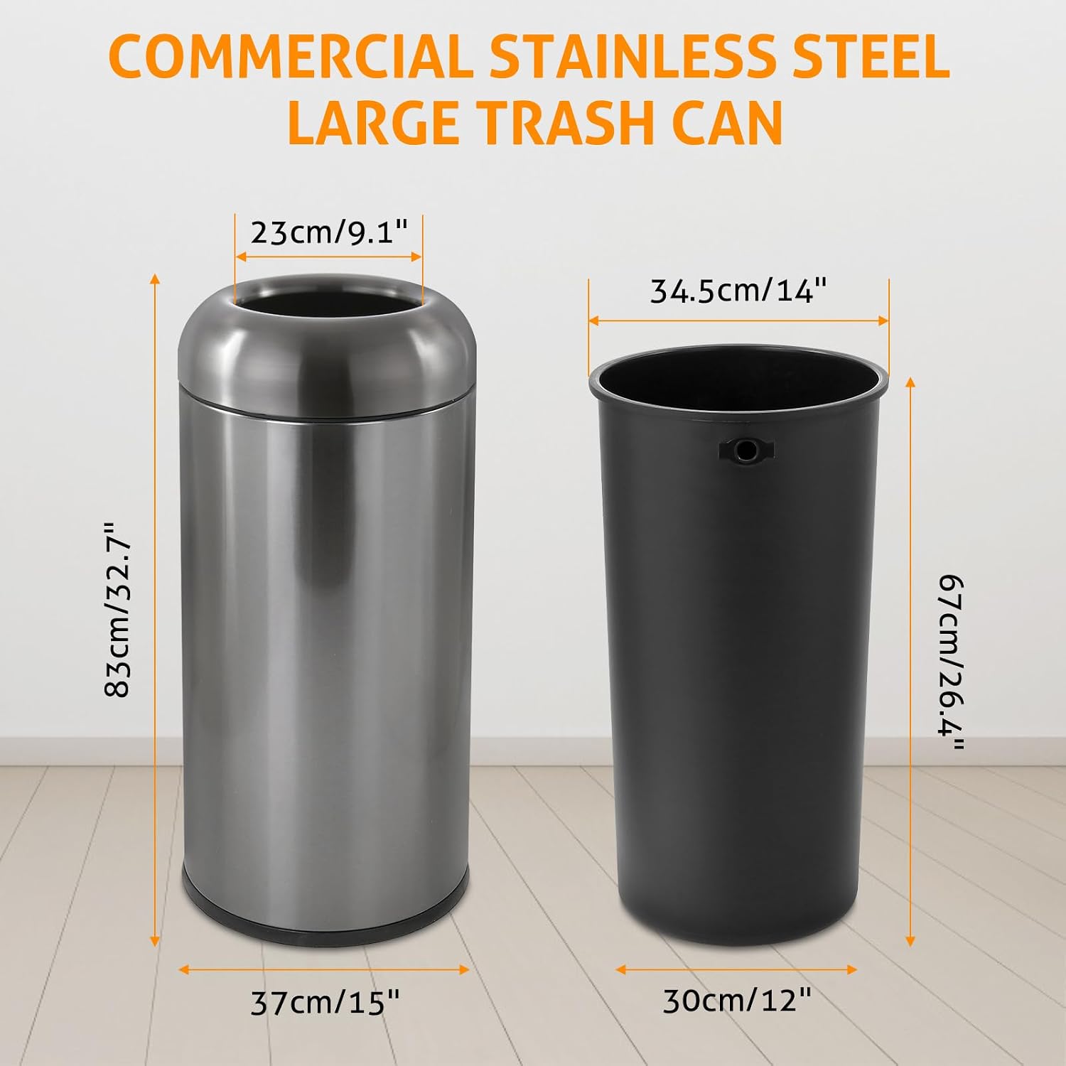 Dunkelsilberner 16-Gallonen-Mü – Commercial Kitchen Garbage Can Bewertung und Preis