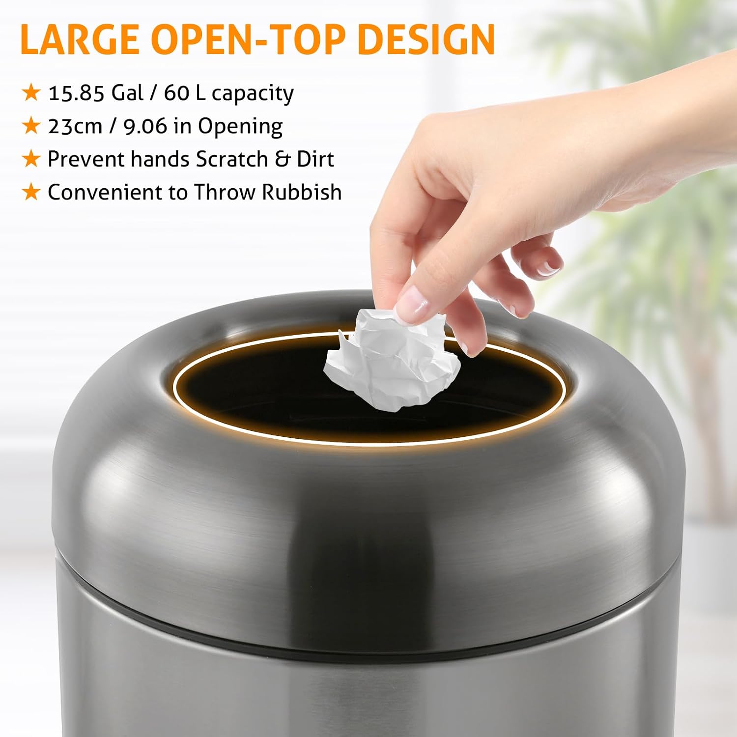 Dunkelsilberner 16-Gallonen-Mü – Commercial Kitchen Garbage Can Bewertung und Preis