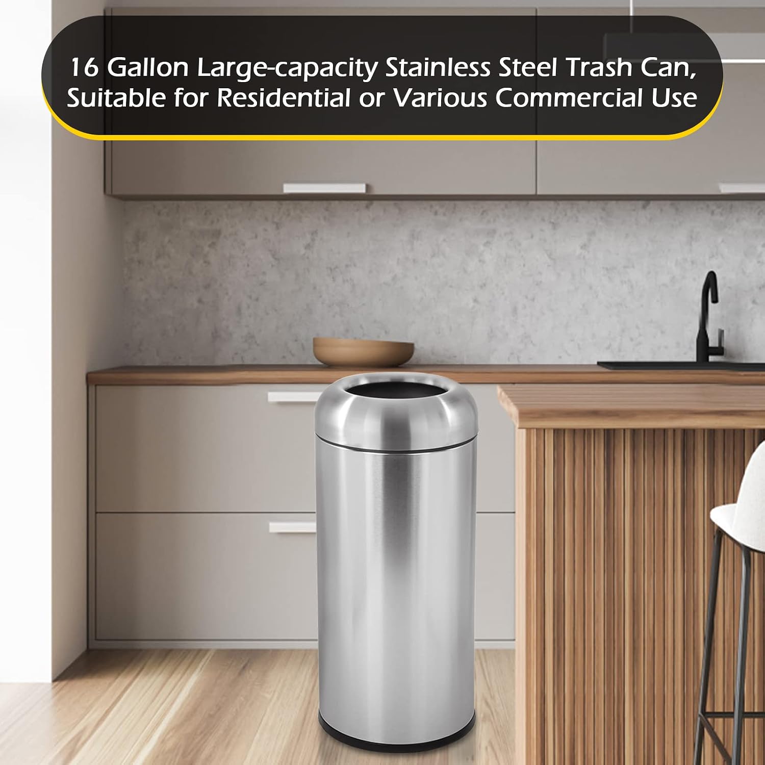 Großer Edelstahl-Mülleimer mit – Commercial Kitchen Garbage Can Bewertung und Preis